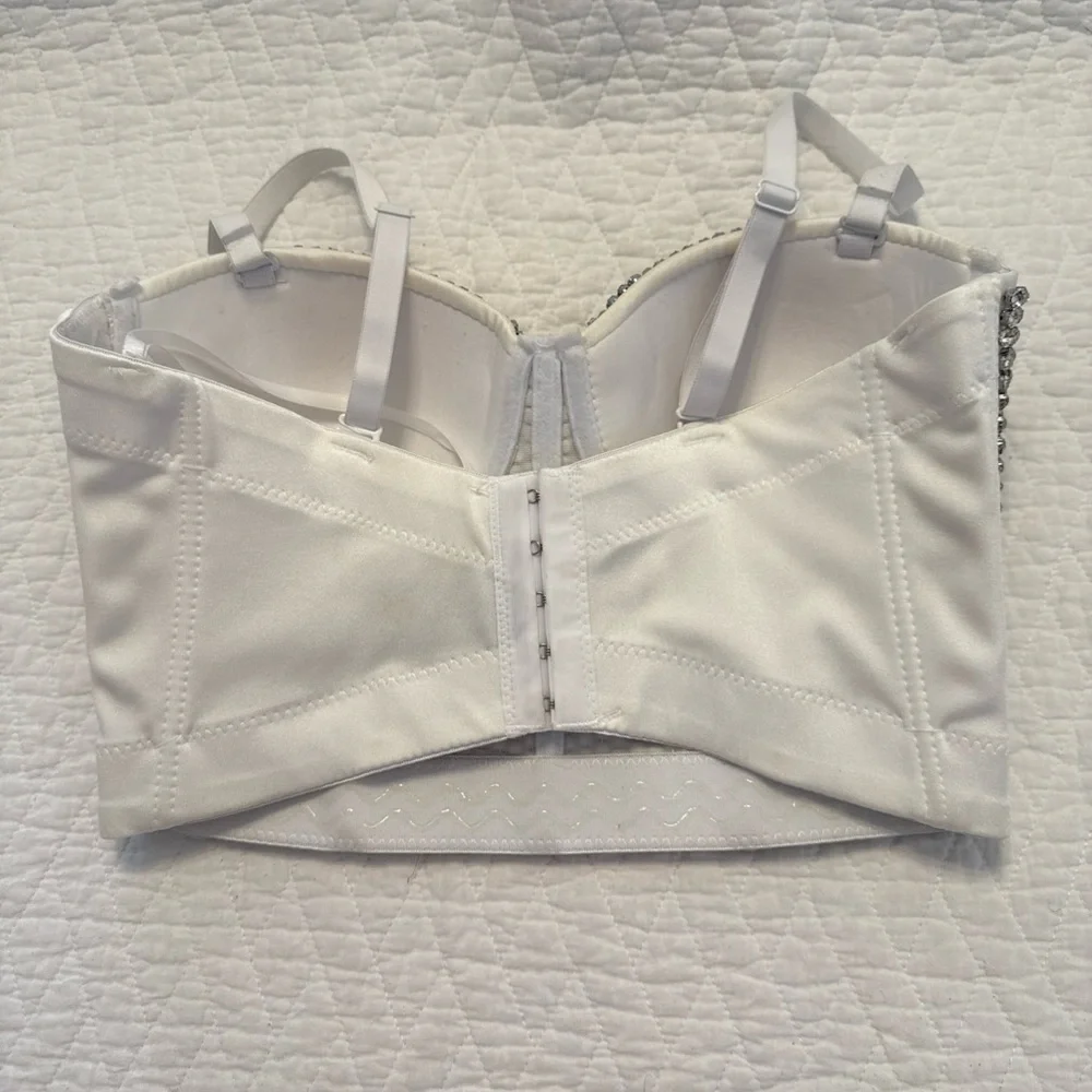 Windsor Silver Sequin Sleeveless Crop Top - Picture 9 of 16